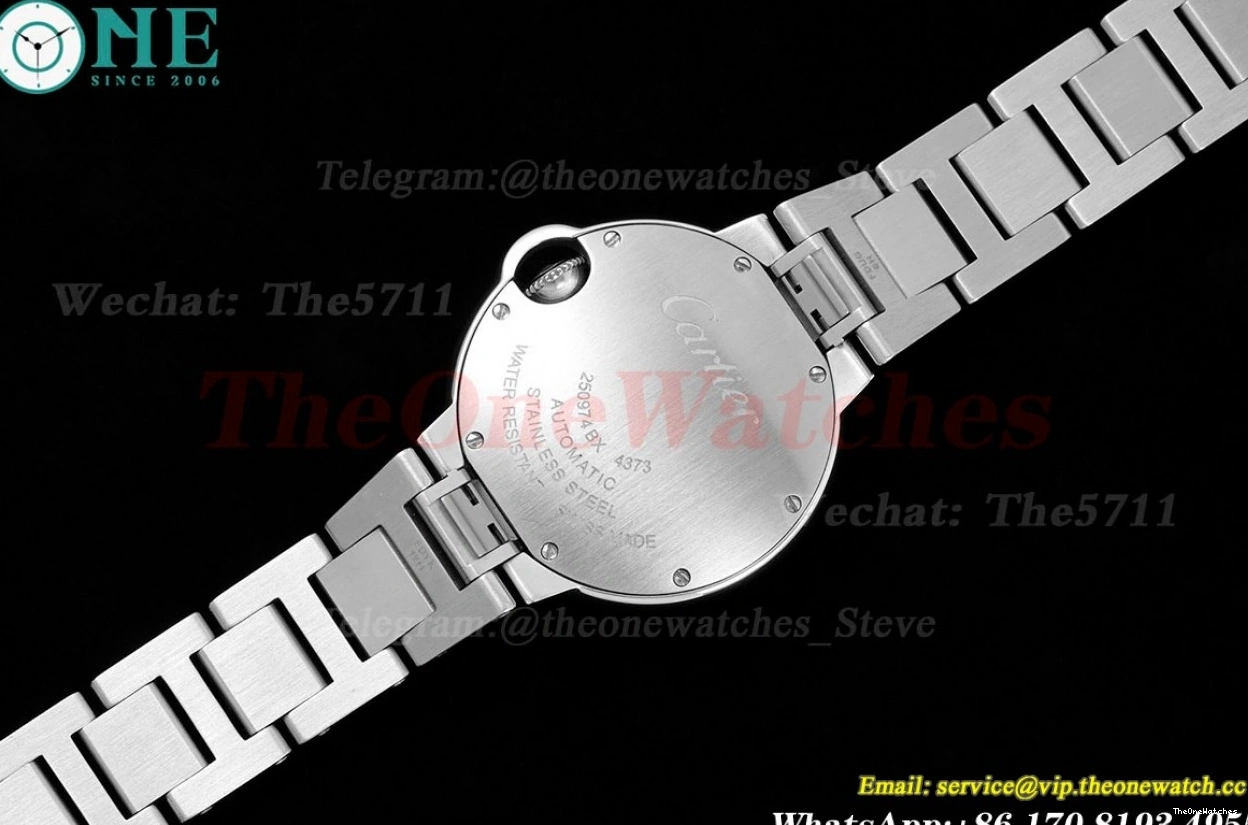 Dia 3KF SS Ballon Bleu 33mm Cartier Wht A076 Ladies SS De 0512